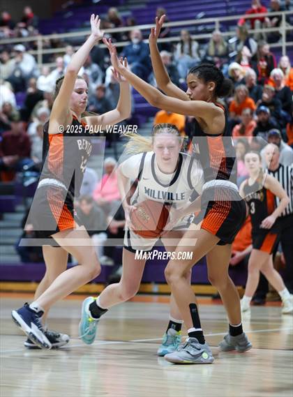 Thumbnail 2 in Millville vs. Benton (PIAA District 4 Class A Semifinal) photogallery.