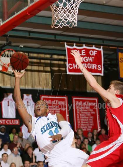 Thumbnail 1 in Isle of Wight Academy vs. Atlantic Shores Christian (Metro Conference Final) photogallery.