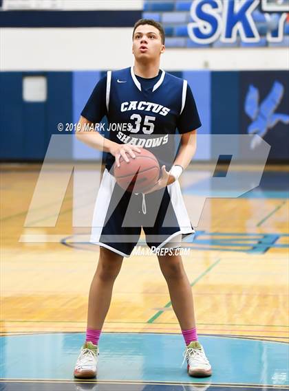 Thumbnail 1 in Ironwood vs. Cactus Shadows (Sunnyslope Hoopsgiving Tournament) photogallery.