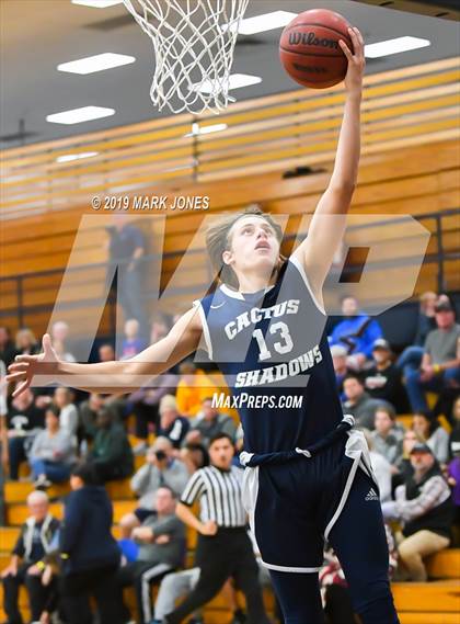Thumbnail 1 in Ironwood vs. Cactus Shadows (Sunnyslope Hoopsgiving Tournament) photogallery.