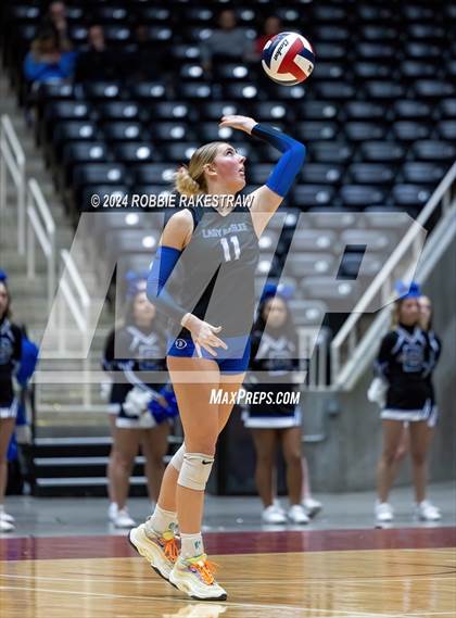 Thumbnail 3 in Bellville vs. Decatur (UIL 4A Volleyball Division I Final) photogallery.