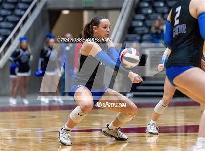Thumbnail 3 in Bellville vs. Decatur (UIL 4A Volleyball Division I Final) photogallery.