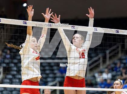 Thumbnail 3 in Bellville vs. Decatur (UIL 4A Volleyball Division I Final) photogallery.