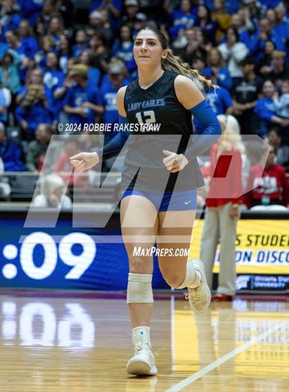 Thumbnail 3 in Bellville vs. Decatur (UIL 4A Volleyball Division I Final) photogallery.