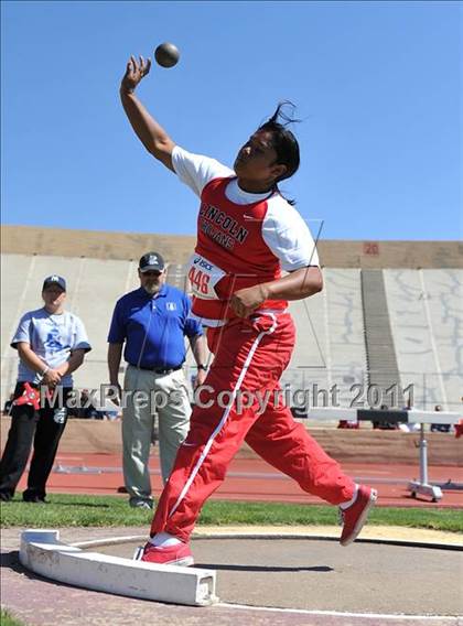 Thumbnail 2 in Sacramento Meet of Champions (Girls Shot Put) photogallery.