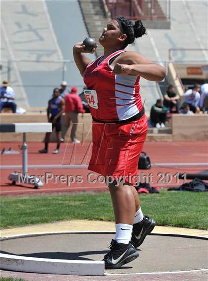 Thumbnail 2 in Sacramento Meet of Champions (Girls Shot Put) photogallery.