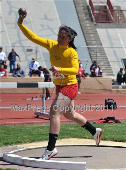 Thumbnail 2 in Sacramento Meet of Champions (Girls Shot Put) photogallery.