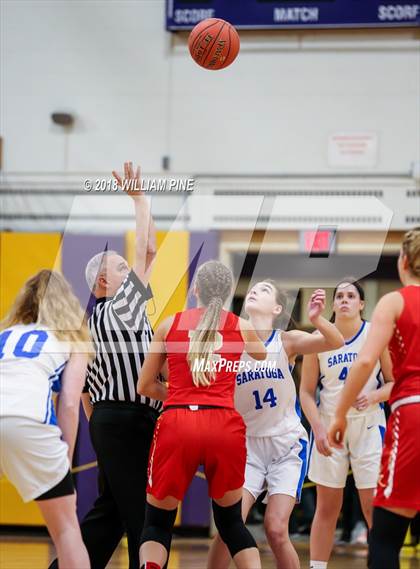 Thumbnail 1 in Saratoga Springs vs. Holy Redeemer (Amsterdam Holiday College Showcase) photogallery.