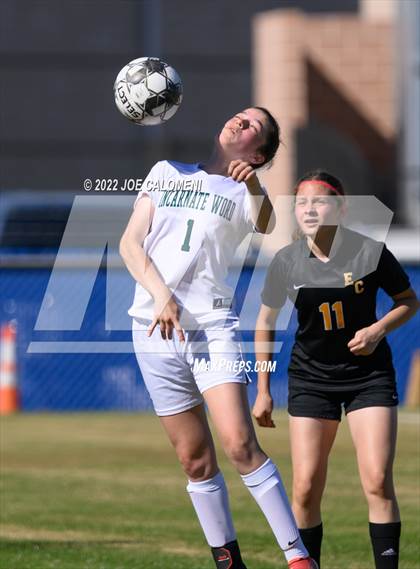 Thumbnail 1 in Incarnate Word vs East Central (NEISD Soccer Showcase) photogallery.