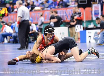 Thumbnail 3 in NCHSAA Individual Wrestling 2A Quarterfinals photogallery.