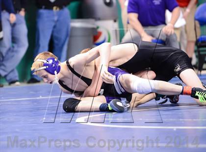 Thumbnail 3 in NCHSAA Individual Wrestling 2A Quarterfinals photogallery.