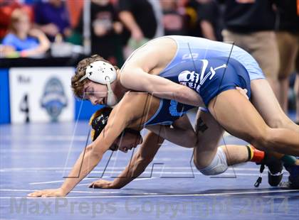 Thumbnail 3 in NCHSAA Individual Wrestling 2A Quarterfinals photogallery.