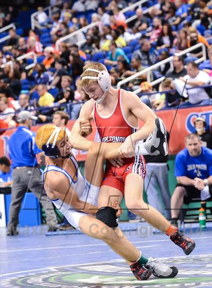 Thumbnail 1 in NCHSAA Individual Wrestling 2A Quarterfinals photogallery.