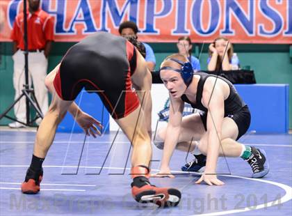 Thumbnail 3 in NCHSAA Individual Wrestling 2A Quarterfinals photogallery.