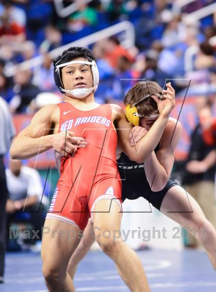 Thumbnail 3 in NCHSAA Individual Wrestling 2A Quarterfinals photogallery.