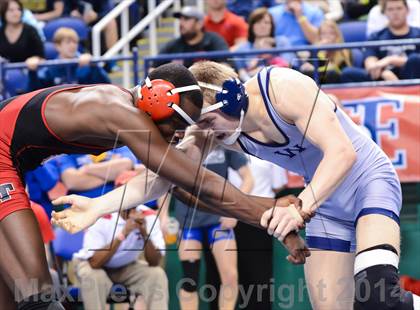 Thumbnail 2 in NCHSAA Individual Wrestling 2A Quarterfinals photogallery.