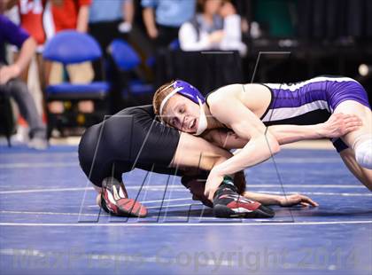 Thumbnail 3 in NCHSAA Individual Wrestling 2A Quarterfinals photogallery.