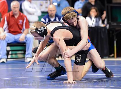 Thumbnail 2 in NCHSAA Individual Wrestling 2A Quarterfinals photogallery.