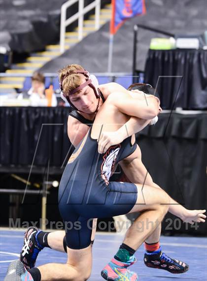 Thumbnail 2 in NCHSAA Individual Wrestling 2A Quarterfinals photogallery.