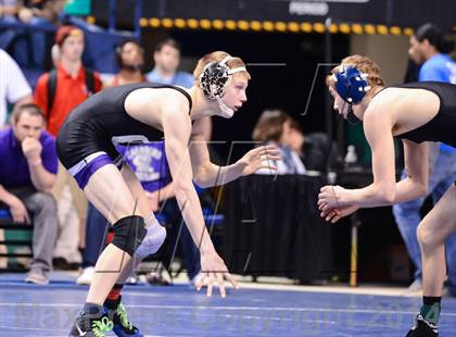 Thumbnail 2 in NCHSAA Individual Wrestling 2A Quarterfinals photogallery.