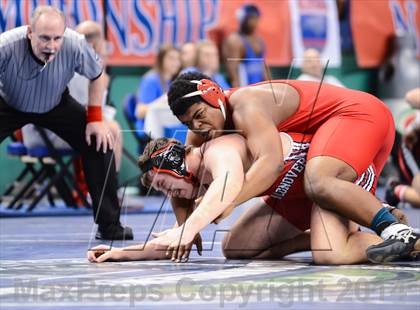 Thumbnail 1 in NCHSAA Individual Wrestling 2A Quarterfinals photogallery.