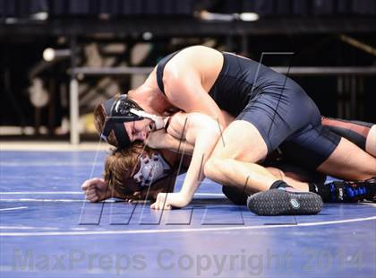 Thumbnail 3 in NCHSAA Individual Wrestling 2A Quarterfinals photogallery.