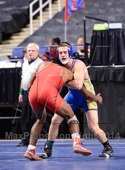 Thumbnail 2 in NCHSAA Individual Wrestling 2A Quarterfinals photogallery.