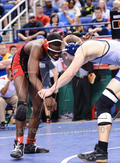 Thumbnail 1 in NCHSAA Individual Wrestling 2A Quarterfinals photogallery.