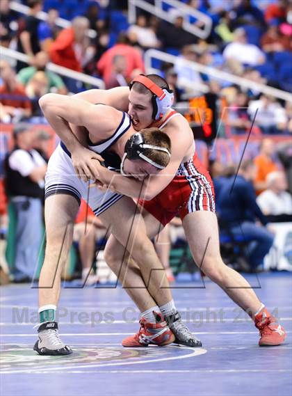 Thumbnail 1 in NCHSAA Individual Wrestling 2A Quarterfinals photogallery.
