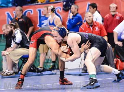 Thumbnail 3 in NCHSAA Individual Wrestling 2A Quarterfinals photogallery.