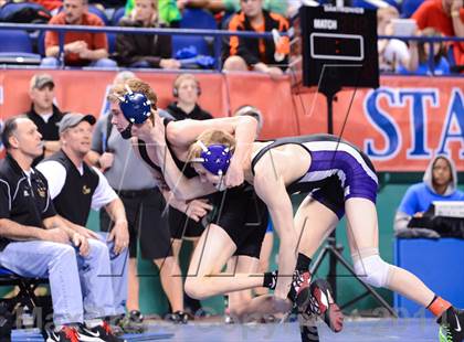 Thumbnail 1 in NCHSAA Individual Wrestling 2A Quarterfinals photogallery.