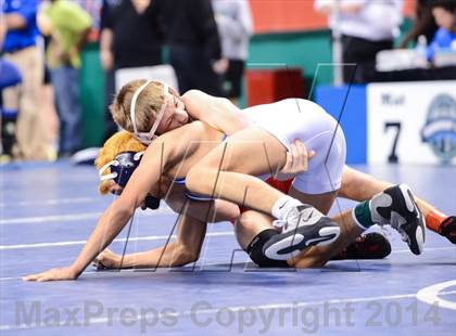 Thumbnail 1 in NCHSAA Individual Wrestling 2A Quarterfinals photogallery.