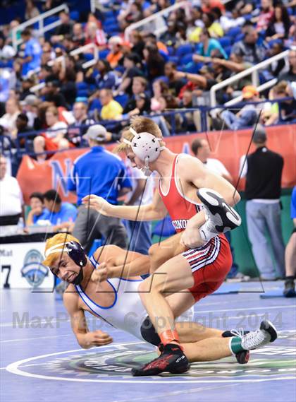 Thumbnail 2 in NCHSAA Individual Wrestling 2A Quarterfinals photogallery.