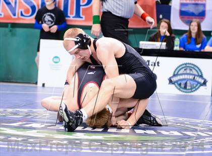 Thumbnail 3 in NCHSAA Individual Wrestling 2A Quarterfinals photogallery.