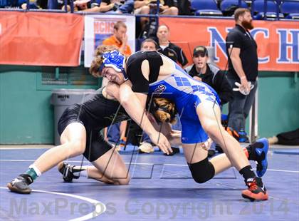 Thumbnail 1 in NCHSAA Individual Wrestling 2A Quarterfinals photogallery.