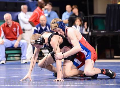 Thumbnail 3 in NCHSAA Individual Wrestling 2A Quarterfinals photogallery.