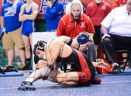 Thumbnail 3 in NCHSAA Individual Wrestling 2A Quarterfinals photogallery.