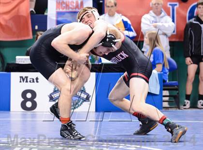 Thumbnail 2 in NCHSAA Individual Wrestling 2A Quarterfinals photogallery.
