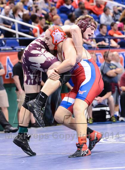 Thumbnail 2 in NCHSAA Individual Wrestling 2A Quarterfinals photogallery.
