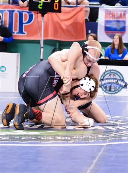 Thumbnail 2 in NCHSAA Individual Wrestling 2A Quarterfinals photogallery.