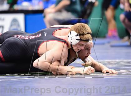 Thumbnail 3 in NCHSAA Individual Wrestling 2A Quarterfinals photogallery.