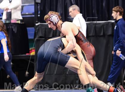 Thumbnail 3 in NCHSAA Individual Wrestling 2A Quarterfinals photogallery.
