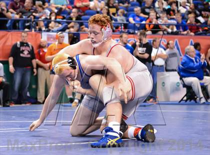 Thumbnail 3 in NCHSAA Individual Wrestling 2A Quarterfinals photogallery.