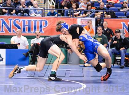 Thumbnail 3 in NCHSAA Individual Wrestling 2A Quarterfinals photogallery.
