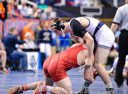 Thumbnail 3 in NCHSAA Individual Wrestling 2A Quarterfinals photogallery.