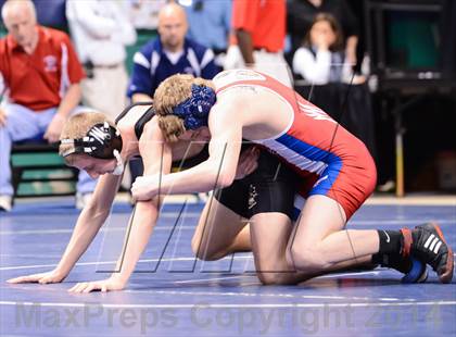 Thumbnail 1 in NCHSAA Individual Wrestling 2A Quarterfinals photogallery.