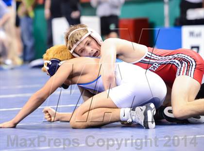 Thumbnail 3 in NCHSAA Individual Wrestling 2A Quarterfinals photogallery.
