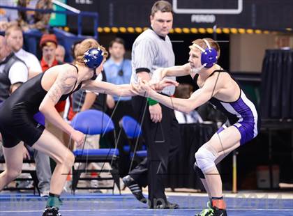 Thumbnail 1 in NCHSAA Individual Wrestling 2A Quarterfinals photogallery.