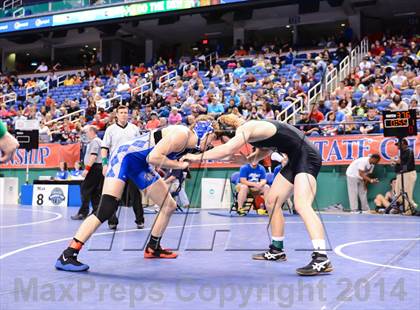 Thumbnail 2 in NCHSAA Individual Wrestling 2A Quarterfinals photogallery.