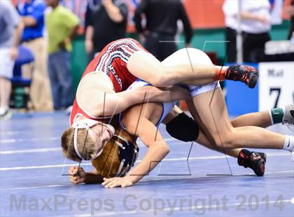 Thumbnail 2 in NCHSAA Individual Wrestling 2A Quarterfinals photogallery.